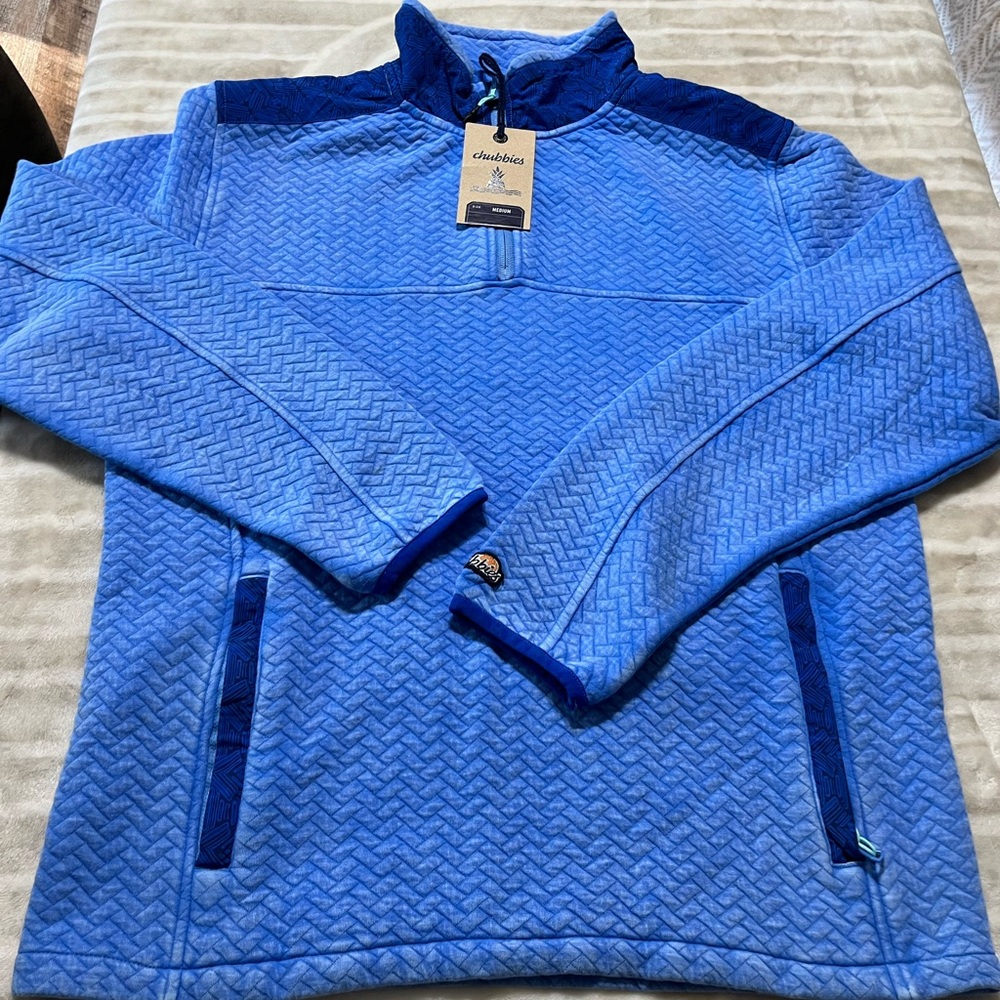 Chubbies Ladies Blue Zip Up Sweater Medium